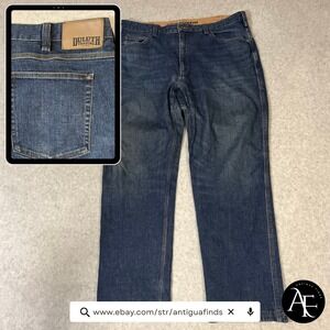 Duluth Trading Co Flex Ballroom Jeans Mens 40x32 Relaxed Fit Blue Denim Pants